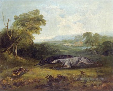 COLONEL THORNTON deux célèbres GREYHOUNDS Philip Reinagle Peinture à l'huile